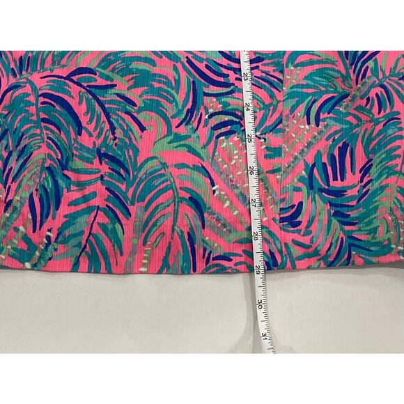 Lilly Pulitzer Girls Mini Mila Shift Dress, Blue, Pink, Tropical, Size 12 - Picture 13 of 13